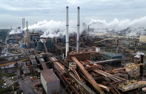 Tata Steel Factory in IJmuiden Credit: ANP RAMON VAN FLYMEN