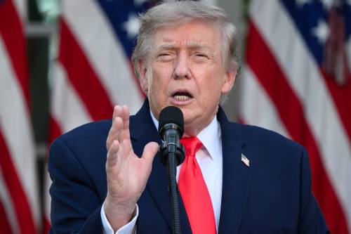 US President Donald Trump speaks during a Rose Garden Club dinner with American farmers at the White House in Washington, DC, on June 25, 2026. Mandel NGAN / AFP