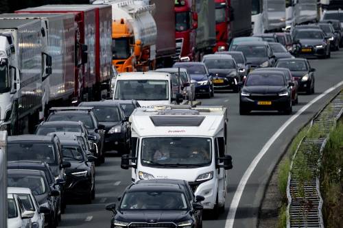 Traffic jam in European roads